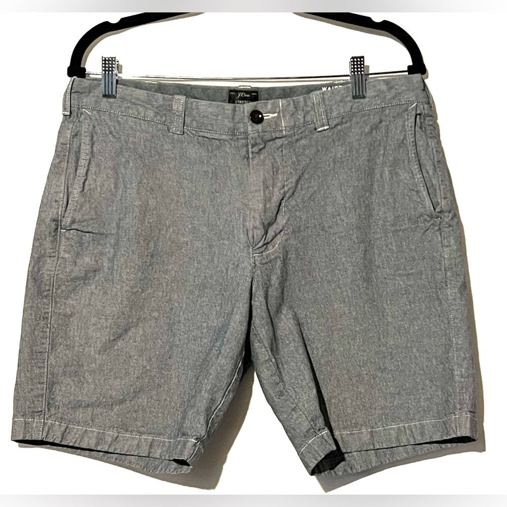 J Crew Stanton Chambray Shorts 34 9" Inseam VGUC